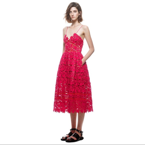 Self-Portrait Dresses & Skirts - BNWT Self Portrait Azaelea Red Dress Sz 2 xs